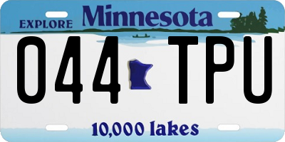MN license plate 044TPU