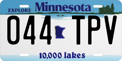 MN license plate 044TPV