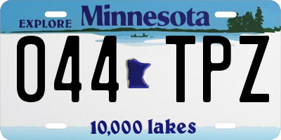 MN license plate 044TPZ