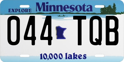 MN license plate 044TQB