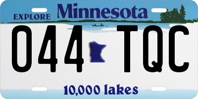 MN license plate 044TQC