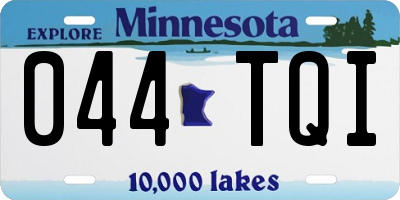 MN license plate 044TQI