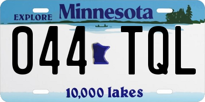MN license plate 044TQL