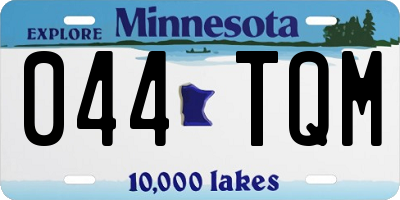 MN license plate 044TQM