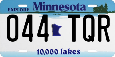 MN license plate 044TQR