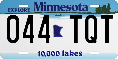 MN license plate 044TQT