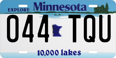 MN license plate 044TQU