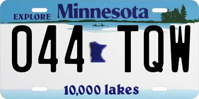 MN license plate 044TQW