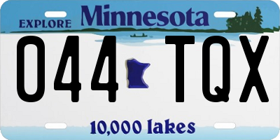MN license plate 044TQX