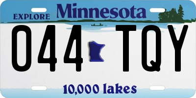 MN license plate 044TQY