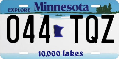 MN license plate 044TQZ