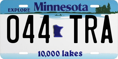 MN license plate 044TRA