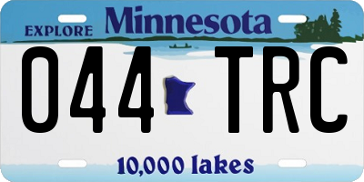 MN license plate 044TRC