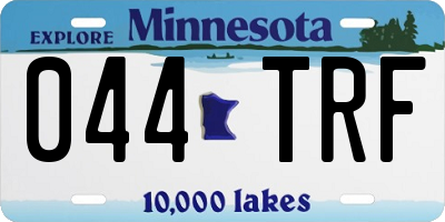 MN license plate 044TRF