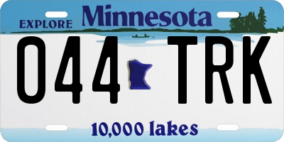 MN license plate 044TRK