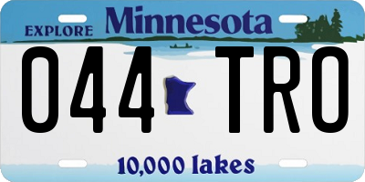 MN license plate 044TRO