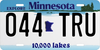 MN license plate 044TRU