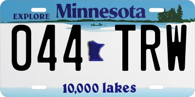 MN license plate 044TRW