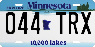 MN license plate 044TRX