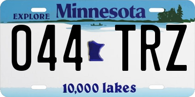 MN license plate 044TRZ