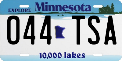 MN license plate 044TSA