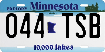 MN license plate 044TSB