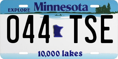 MN license plate 044TSE