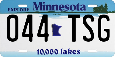 MN license plate 044TSG