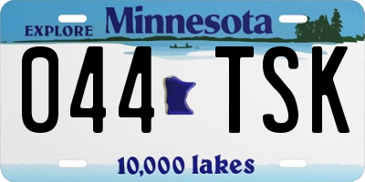 MN license plate 044TSK
