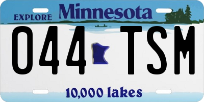 MN license plate 044TSM