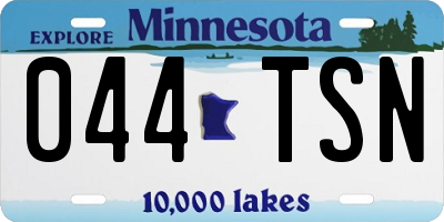MN license plate 044TSN