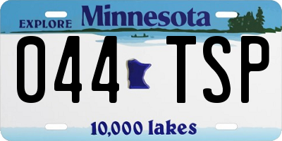MN license plate 044TSP