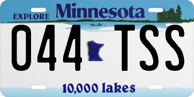 MN license plate 044TSS