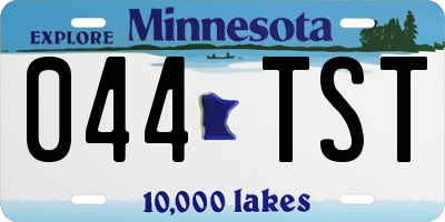 MN license plate 044TST