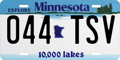 MN license plate 044TSV