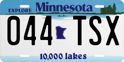MN license plate 044TSX