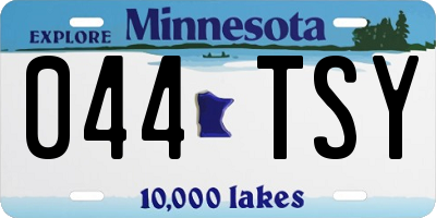 MN license plate 044TSY