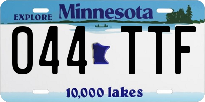 MN license plate 044TTF