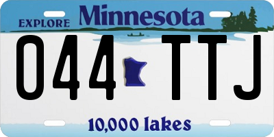 MN license plate 044TTJ