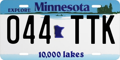 MN license plate 044TTK