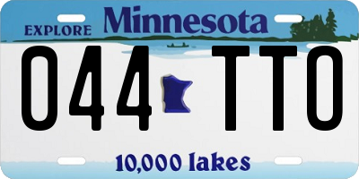 MN license plate 044TTO