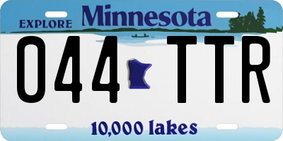 MN license plate 044TTR