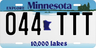 MN license plate 044TTT