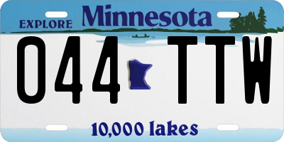 MN license plate 044TTW