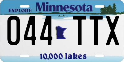 MN license plate 044TTX