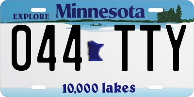 MN license plate 044TTY