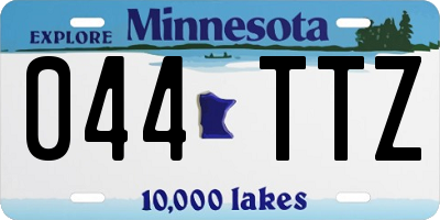 MN license plate 044TTZ