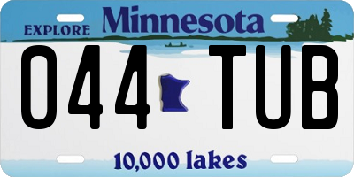 MN license plate 044TUB