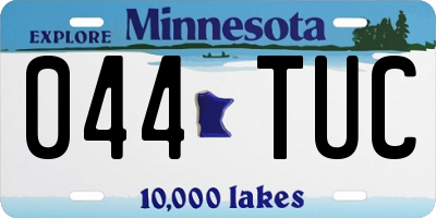 MN license plate 044TUC