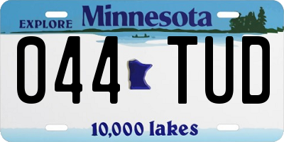 MN license plate 044TUD